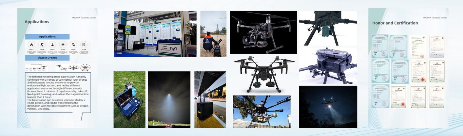 Carga útil de drones atados