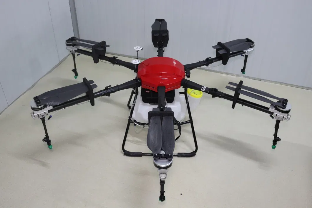 Cuadro de avión no tripulado de fibra de carbono azul 1648 mm Base de ruedas de bastidor 17L Capacidad de píldora 1