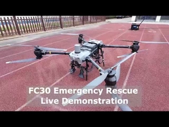 Demonstración en vivo del MYUAV FC30 de rescate de emergencia