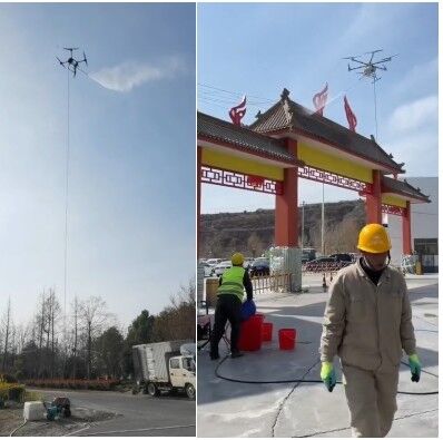 últimas noticias de la empresa sobre Sistema de drones atados de limpieza de agua MYUAV