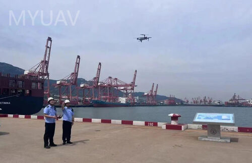últimas noticias de la empresa sobre La inspección aérea de los MYUAV ayuda a mejorar la calidad y eficiencia de la aplicación de la ley de tráfico del puerto de Lianyungang