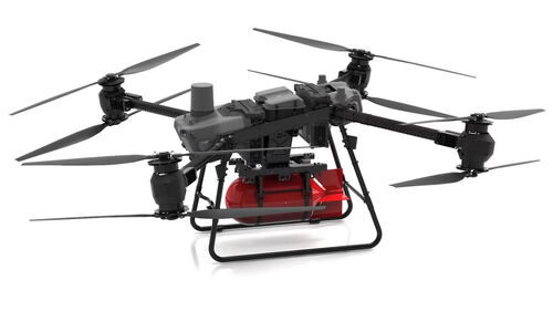 últimas noticias de la empresa sobre FC30 Drone montado con cañón de agua para extinción de incendios DJI FC30 Drone Myuav Drone atado hasta 240m