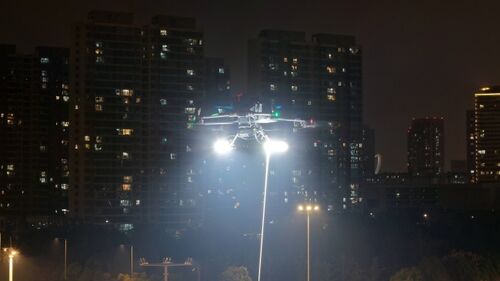 últimas noticias de la empresa sobre El dron de iluminación con cable MYUAV M400S define una nueva era en la cinematografía nocturna