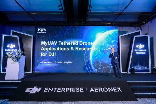 últimas noticias de la empresa sobre Brillando en el DJI ME Partners Summit 2026: Las Soluciones de Drones Anclados de Doble Capa de MYUAV Suben al Escenario Global