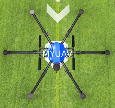 Cuadro de avión no tripulado de fibra de carbono azul 1648 mm Base de ruedas de bastidor 17L Capacidad de píldora