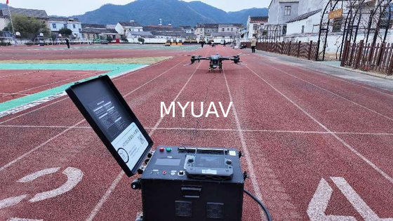 El suministro de energía atado permite un vuelo continuo de 24 horas de un dron atado por MYUAV